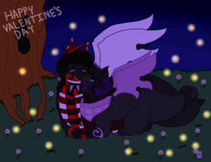 Valentine's Day 2019 - Cuddling In The Night by NerdyMarshmallow364