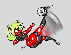 Sketch on the Spot (2019/02/02) - Ball Bustin' Buttercup by GrayscaleRain