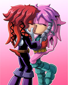 Sisterly Kiss by SegaHarley