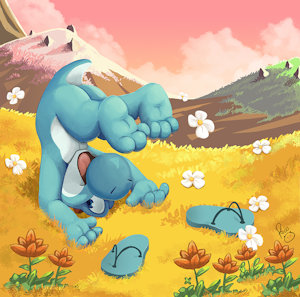 Azul Yoshi back to his Island by pandapaco