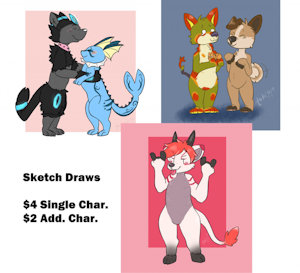Sketch Drawings - $4 by puddinghead