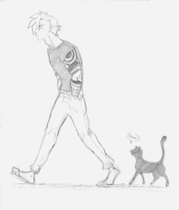 Kamina n Cat by CobaltPie