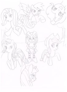 Cream's Adventures in Equestria Concept Sketch by SamBacon