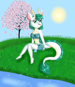 Mizuko the River Dragoness by KendraEevee
