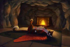Tired Tabby, Commission by Kampfisken