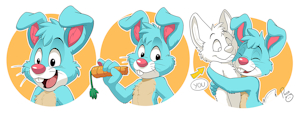 Kami Rabbit Stickers by pandapaco