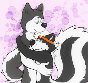 Love hugs by SanzerSkunk