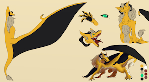 Fluffygon Ref Sheet (Jericho) by Zaheria