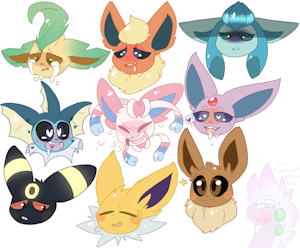 Expressive Eeveelutions by sashtrash