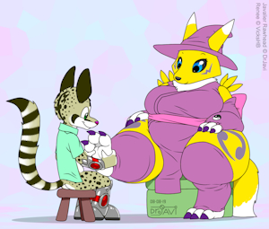 Javi rubs Renee's paws by DrJavi