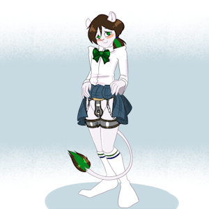 Nervous schoolgirl - showing off by LeoIX