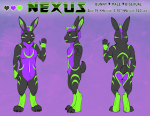 Updated Ref Sheet of Nexus! by NexusTheBunny