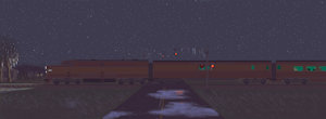Southern Pacific Passenger Train - Year 1960 - Winter Version by moyomongoose