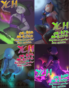 Halloween YCHs by Saucy