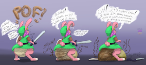 Link's awakened Bunnyhood (messy) by PurpleTheCharmander