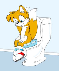 Tails on the toilet (by tato; for SMKDMSQA) by jahubbard1