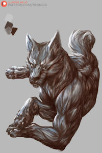Procreate fur brush test. by TrisNgid