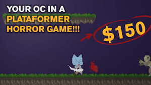 YCH! Your OC on a playable horror retro arcade game!! by aizawasilk
