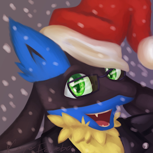 Alex Christmas Hat Headshot by k9player