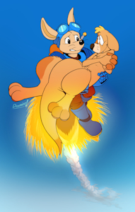 Sparkster the Rocket Knight Saves Ruser by Dawmino