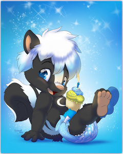 Ozzie's Birthday Cupcake 2019 by OzzieKitSkunk