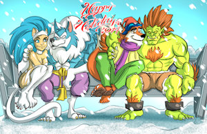Happy Holidays 2019 Version 2 by fuwwyfootpaws