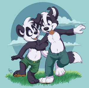Roni and Paco by pandapaco