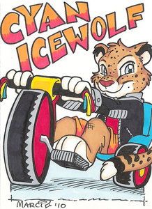Cyan Icewolf Marci Badge - MFF 2010 by CyanIcewolf