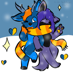 Love in the snow by Kikowolf88