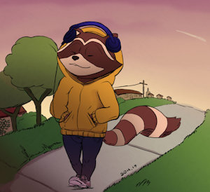 Chillhop Raccoon by sohusky