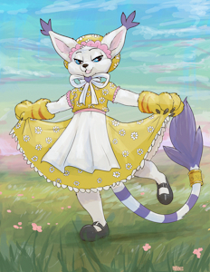 Gatomon Dancing and looking to bite you. by RainSparkleFox