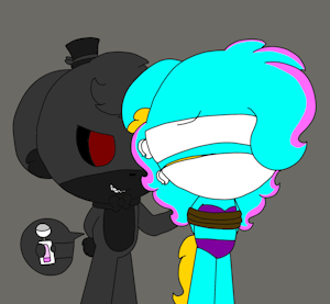 Katie captured by a Clone Freddy by SpeedyTheBunny