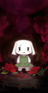Toroko and a red flower　トロ子と赤い花 by cotora