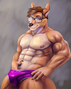 The orange muscle roo by bleakcat