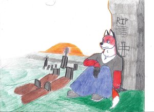 Alone fox by WhiteWerewolfofJordan