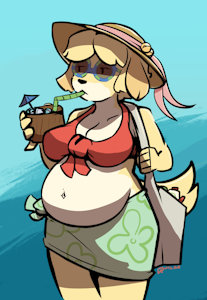 office dog on island time by Quib