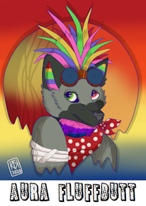 CFZ Conbadge Aura Fluffbutt by Gothicat