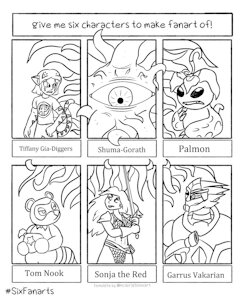 SixFanarts: Complete by LoneWolf23k