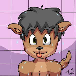 Luke Wolf all wet after taking a shower by TheBoyToasty