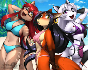 Patreon Reward Moccha, Zoana, and Holly's Summer by ABD