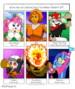 Six Fan Arts 2 by Shadowwalk