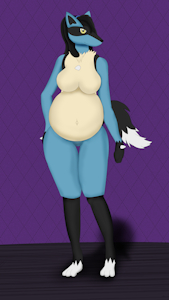 Lanaya the Lucario by stormthehuskey
