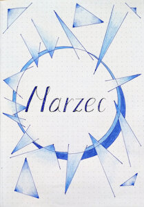 Bullet Journal page - March title by KiaraSLZ
