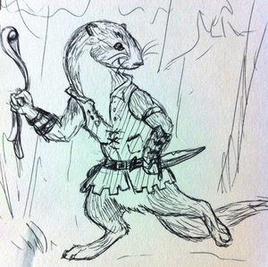 Redwall Otter Running through Mossflower by Zadria