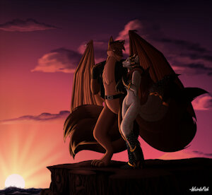 Love at Sunset by dracos1412