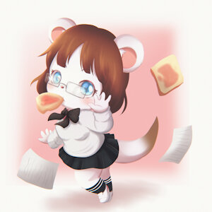 Cute Lotte is running late by PlumVaguelette