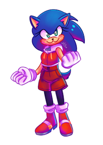 |Fanart| Sonica (Sonic genderbend) by PinkMarshmallow
