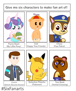 SixFanarts by PapaDragon69