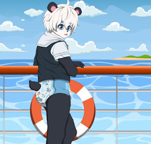 Diapered Panda Boi by FelixSandcatKitten