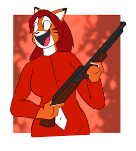 Odile and gun COLOR by thestooge